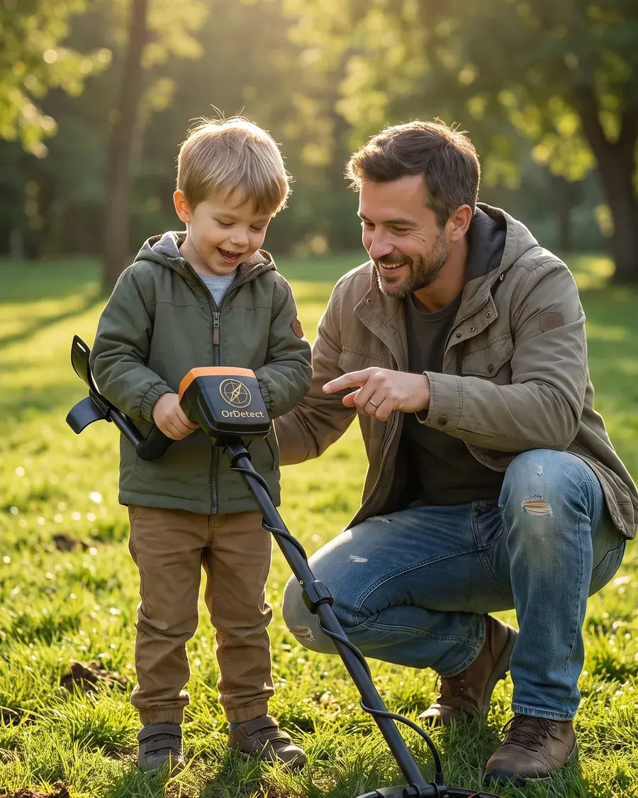 Un adulte et un enfant en sortie de détection